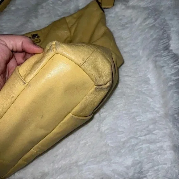 Coach Isabelle Madison Leather Shoulder Bag - Light Yellow Spring SEE PHOTOS